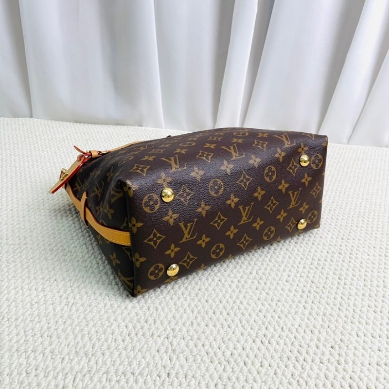 lrz hz ZZZ LOUIS VUITTON  芯片款 Carryall PM 經典老花滿印購物袋 手提單肩包托特包-11