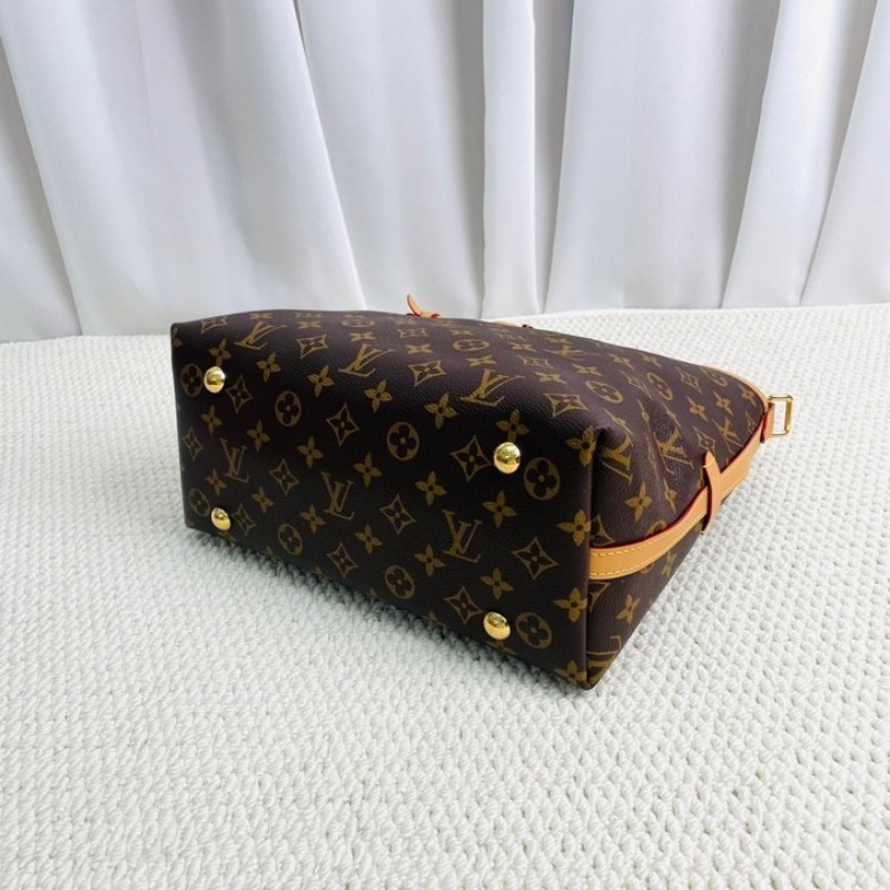 lrz hz ZZZ LOUIS VUITTON  芯片款 Carryall PM 經典老花滿印購物袋 手提單肩包托特包-12