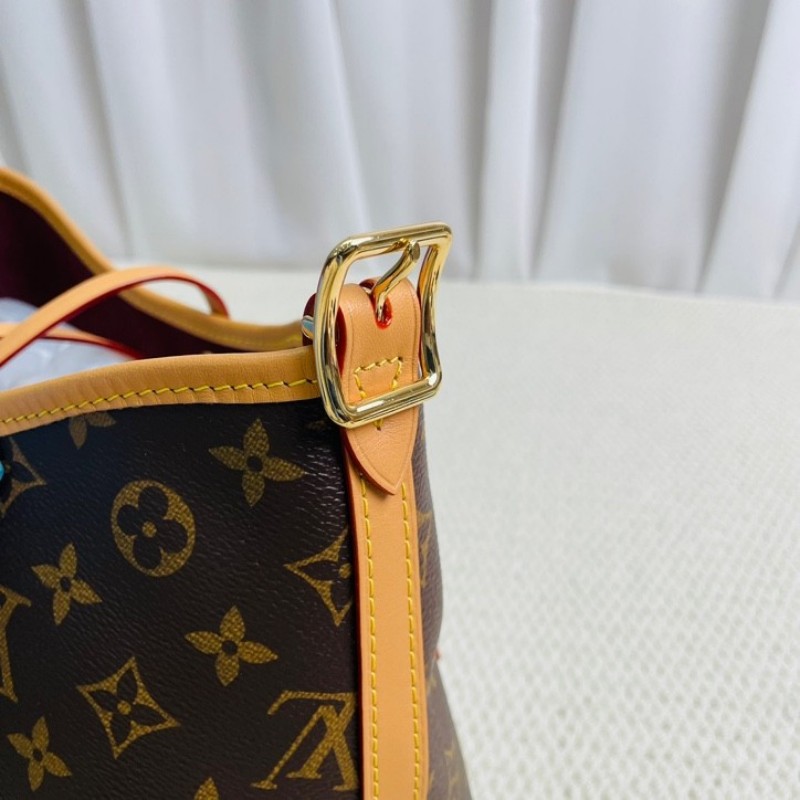 lrz hz ZZZ LOUIS VUITTON  芯片款 Carryall PM 經典老花滿印購物袋 手提單肩包托特包-18