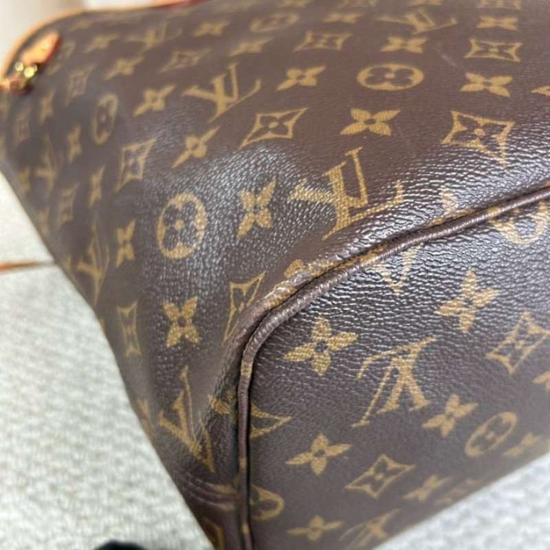 LV路易威登老花neverfull子母包手提單肩包 紅色內裡 容量大 日常通勤百搭-12