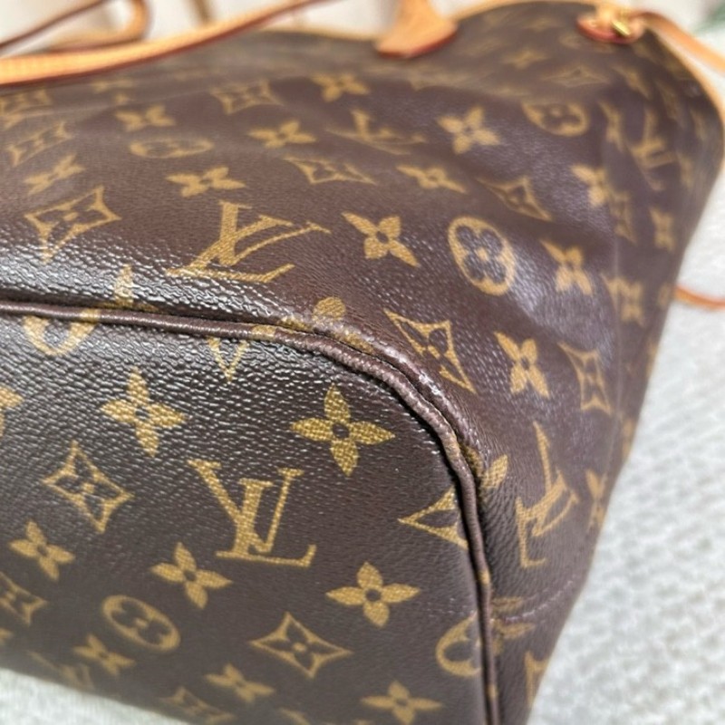 LV路易威登老花neverfull子母包手提單肩包 紅色內裡 容量大 日常通勤百搭-15