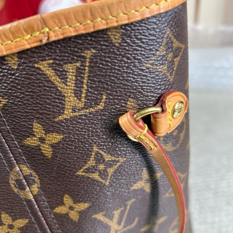 LV路易威登老花neverfull子母包手提單肩包 紅色內裡 容量大 日常通勤百搭-19