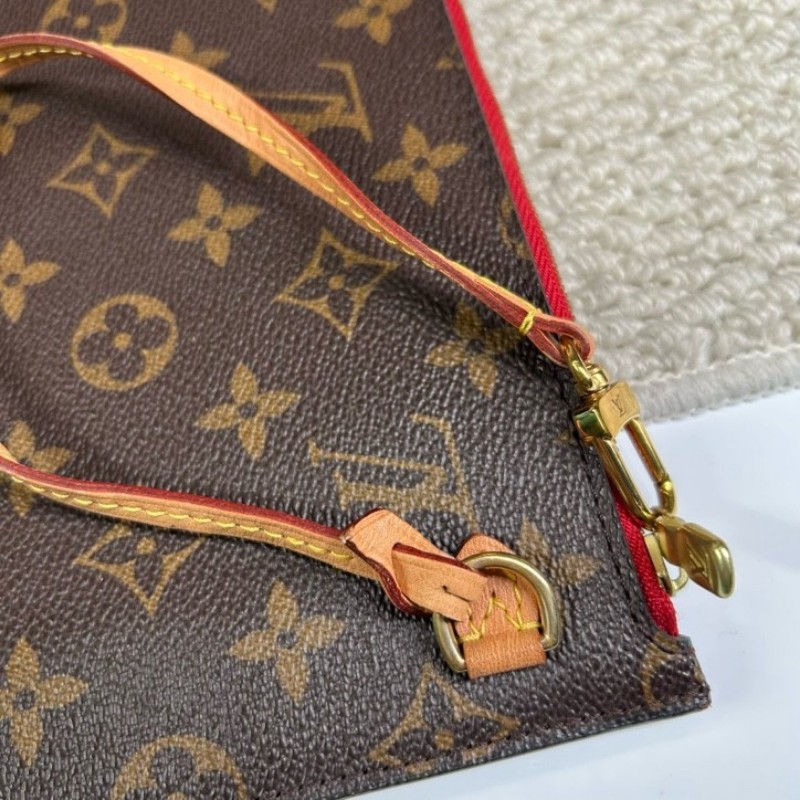 LV路易威登老花neverfull子母包手提單肩包 紅色內裡 容量大 日常通勤百搭-20