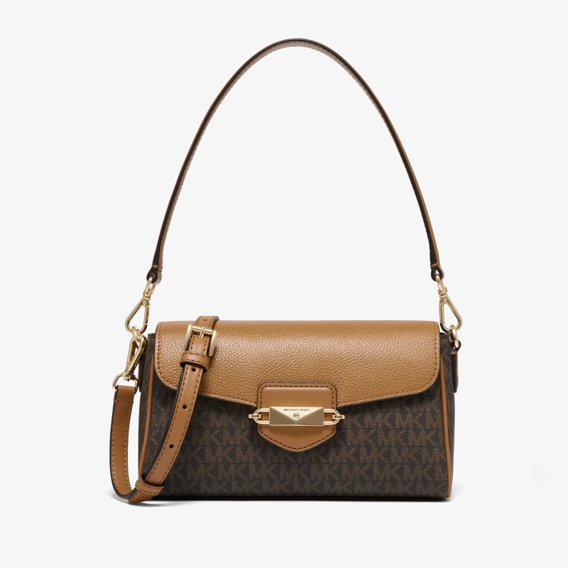 MICHAEL KORS Leather Satchel Crossbody Bag肩背包-3