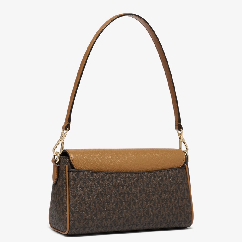 MICHAEL KORS Leather Satchel Crossbody Bag肩背包-4