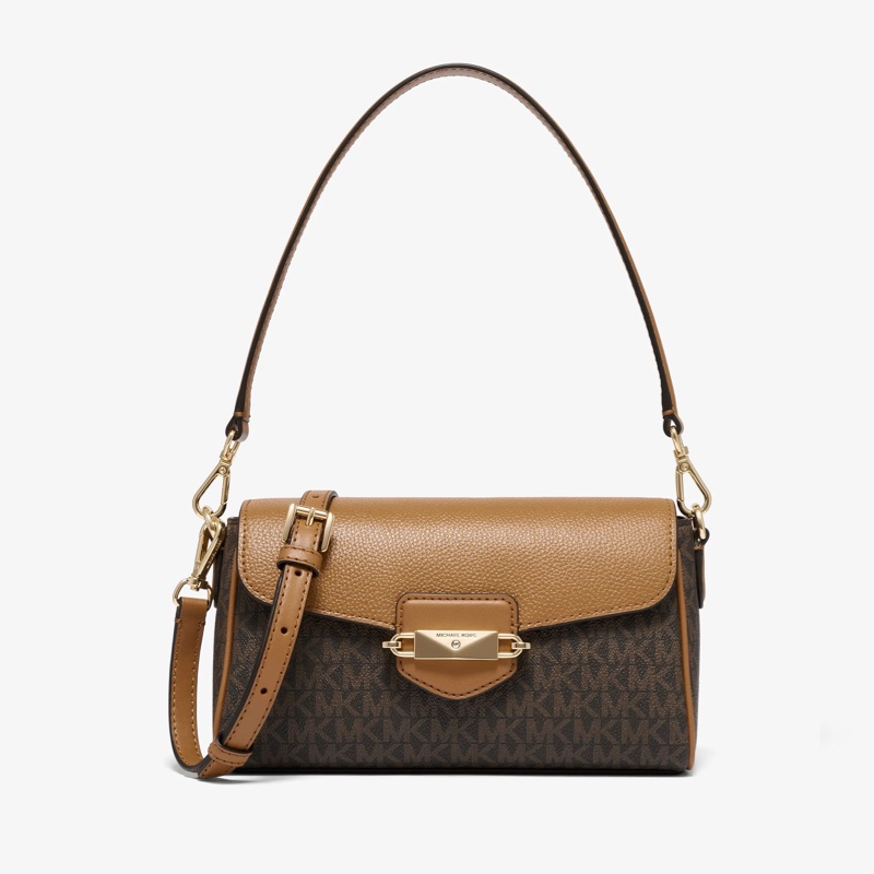 MICHAEL KORS Leather Satchel Crossbody Bag肩背包-5