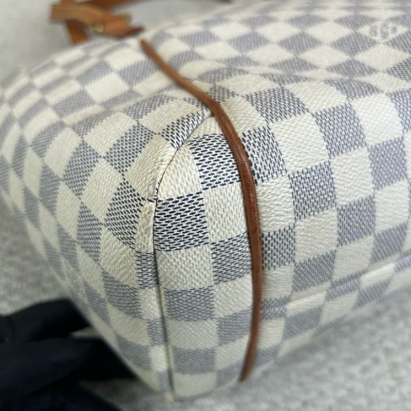 LV路易威登白棋盤格Totally托特包 經典棋盤格 手提單肩兩用 容量大 日常通勤出門都很合適-7