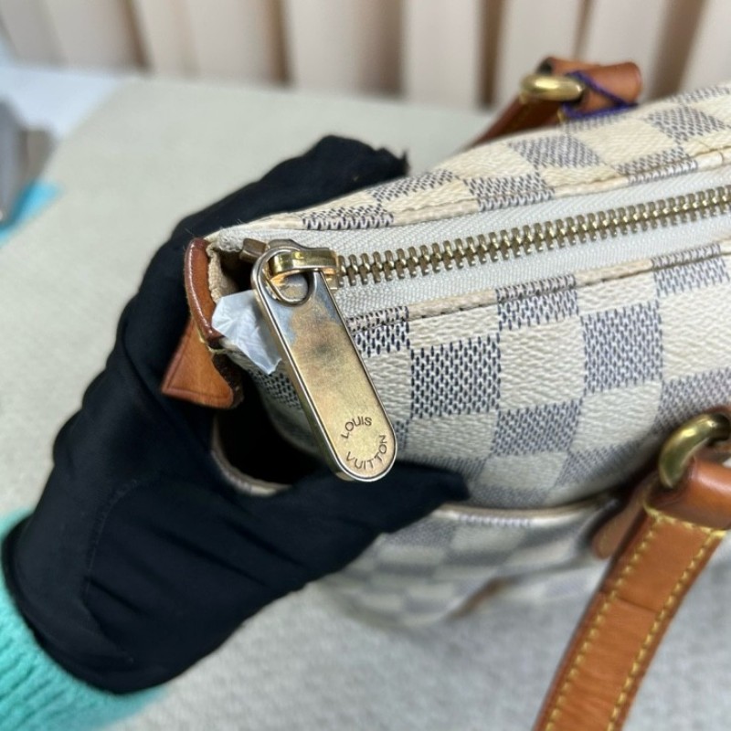 LV路易威登白棋盤格Totally托特包 經典棋盤格 手提單肩兩用 容量大 日常通勤出門都很合適-19