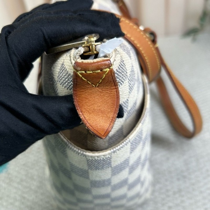 LV路易威登白棋盤格Totally托特包 經典棋盤格 手提單肩兩用 容量大 日常通勤出門都很合適-21