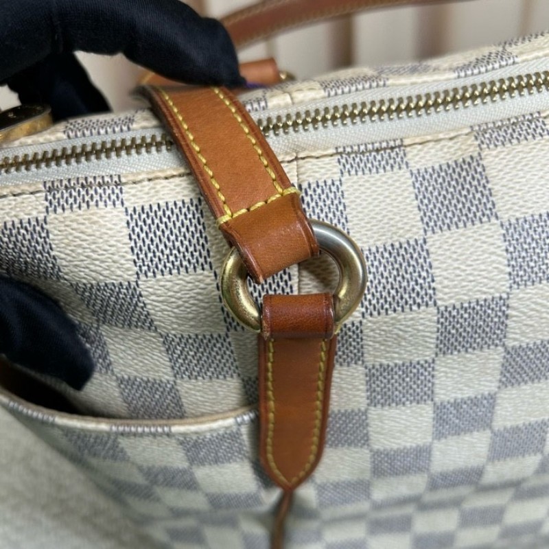 LV路易威登白棋盤格Totally托特包 經典棋盤格 手提單肩兩用 容量大 日常通勤出門都很合適-22
