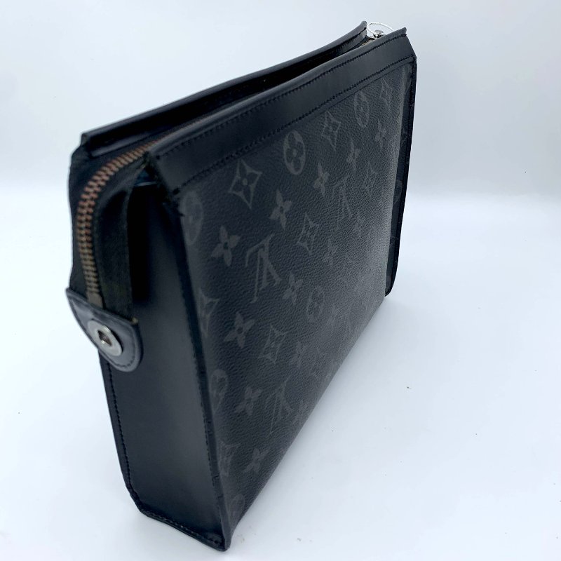 Louis Vuitton Pochette Voyage MM系列，路易威登，黑金剛老花手拿包，現貨，真品，正品，免運-3