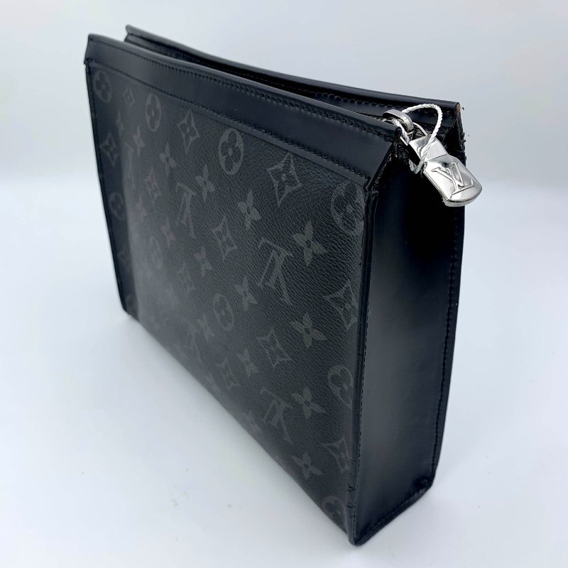 Louis Vuitton Pochette Voyage MM系列，路易威登，黑金剛老花手拿包，現貨，真品，正品，免運-5