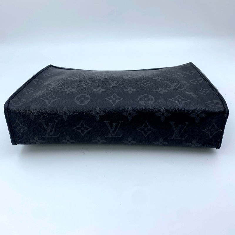 Louis Vuitton Pochette Voyage MM系列，路易威登，黑金剛老花手拿包，現貨，真品，正品，免運-17
