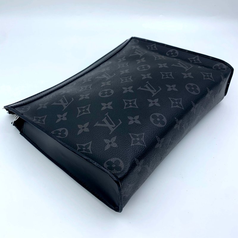 Louis Vuitton Pochette Voyage MM系列，路易威登，黑金剛老花手拿包，現貨，真品，正品，免運-18