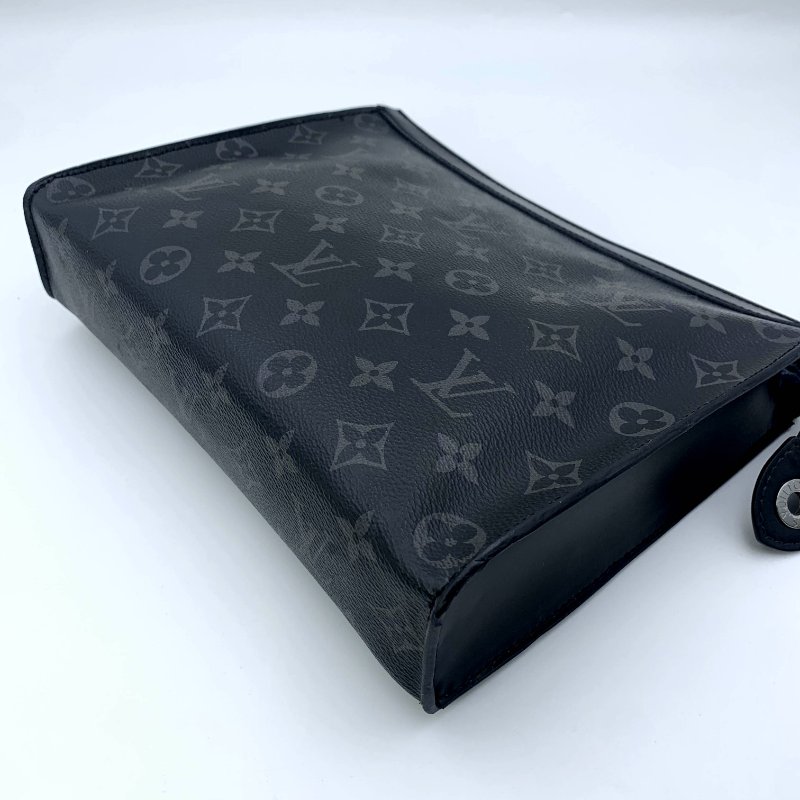 Louis Vuitton Pochette Voyage MM系列，路易威登，黑金剛老花手拿包，現貨，真品，正品，免運-19