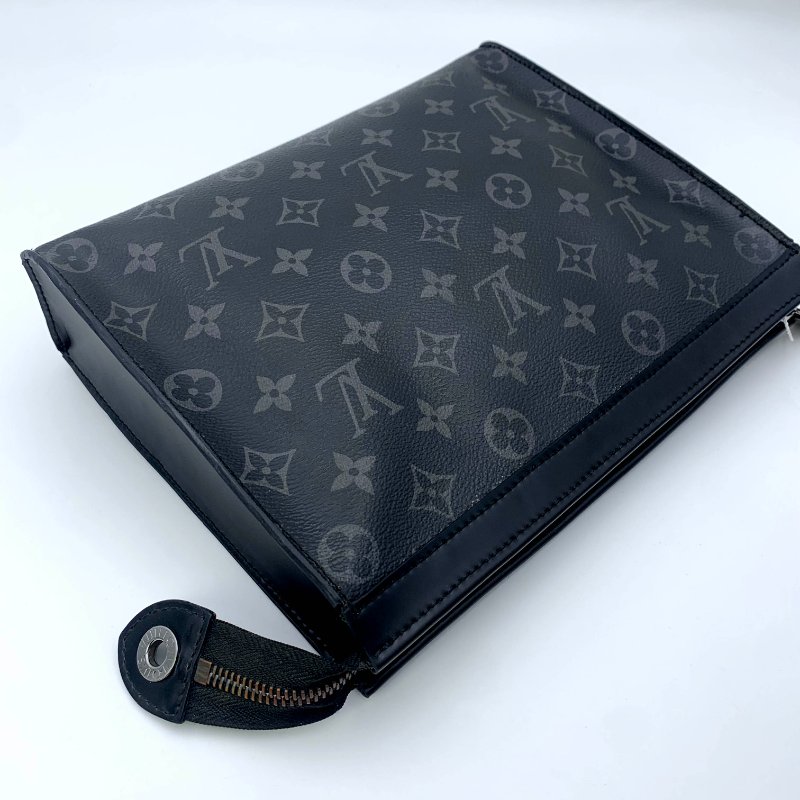 Louis Vuitton Pochette Voyage MM系列，路易威登，黑金剛老花手拿包，現貨，真品，正品，免運-20