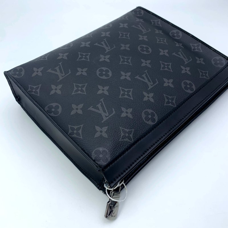 Louis Vuitton Pochette Voyage MM系列，路易威登，黑金剛老花手拿包，現貨，真品，正品，免運-24