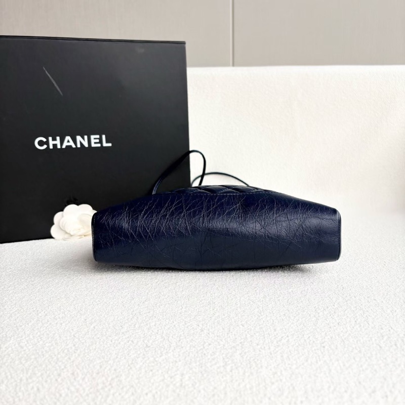 Chanel mini 31bag  深藍色金扣 油蠟皮芯片款24*23*5 99新配件購證塵袋-4