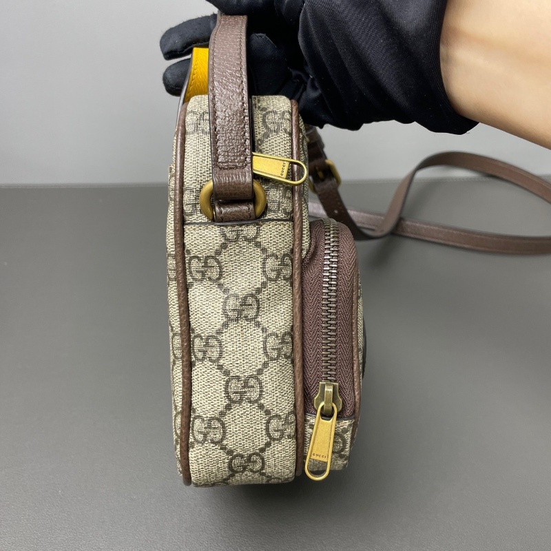 GUCCI NeoVintage烏木色 老花虎頭相機包肩背斜背包 10*17*7  98新配件塵袋-4