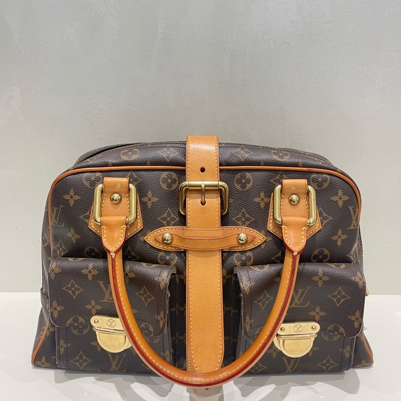 98新 LV路易威登中號曼哈頓手提包-0