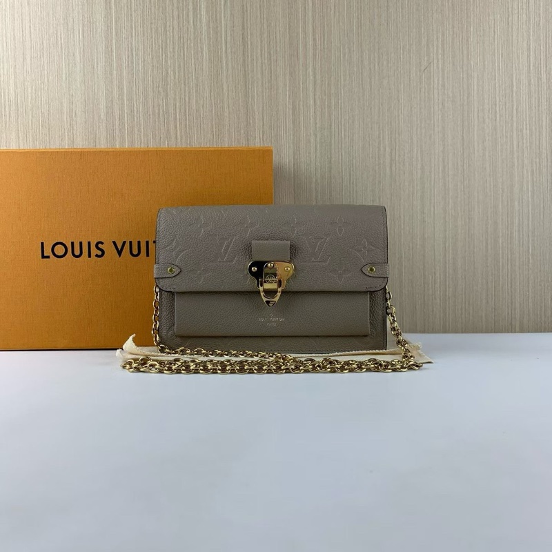 LV  Vavin WOC 大象灰 壓紋 芯片款19*12*5 98新盒子塵袋-1