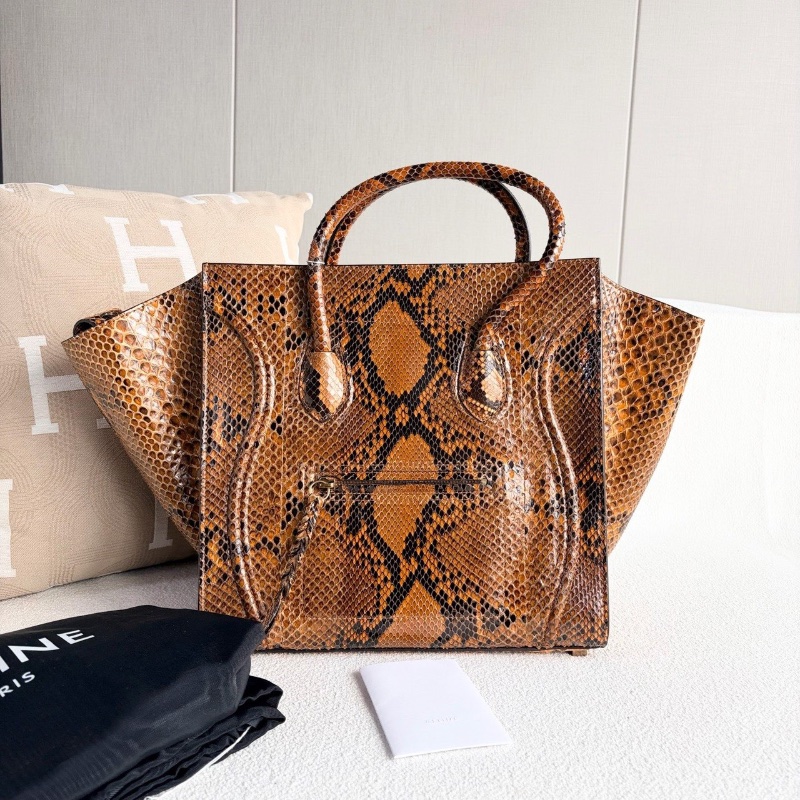 Celine Luggage蛇皮笑臉包 大號 29.5*29.5*21.5 98新塵袋-1