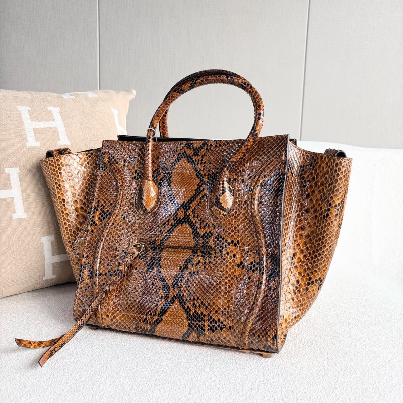 Celine Luggage蛇皮笑臉包 大號 29.5*29.5*21.5 98新塵袋-3