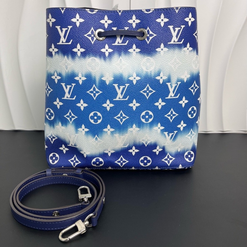 Lv 夏日扎染系列水桶肩背包芯片款26*16.5*26.5cm 98新配件塵袋-6