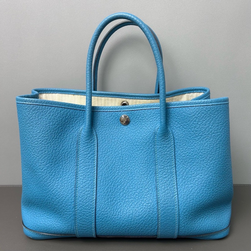 Hermes gardenparty30藍色30*13*20cm  98新配件塵袋-6