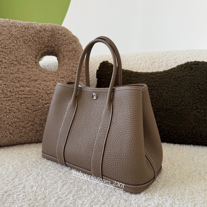 愛馬仕 Hermès 全新 garden party 30 大象灰 花園包-0