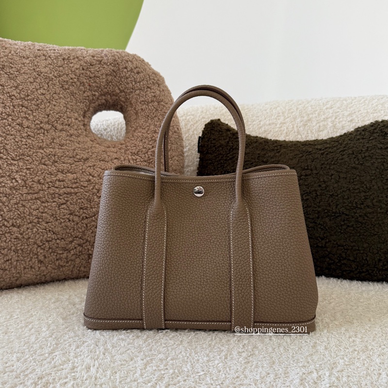 愛馬仕 Hermès 全新 garden party 30 大象灰 花園包-1