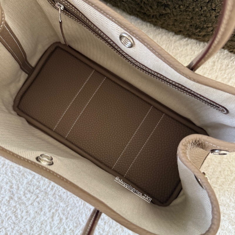 愛馬仕 Hermès 全新 garden party 30 大象灰 花園包-6