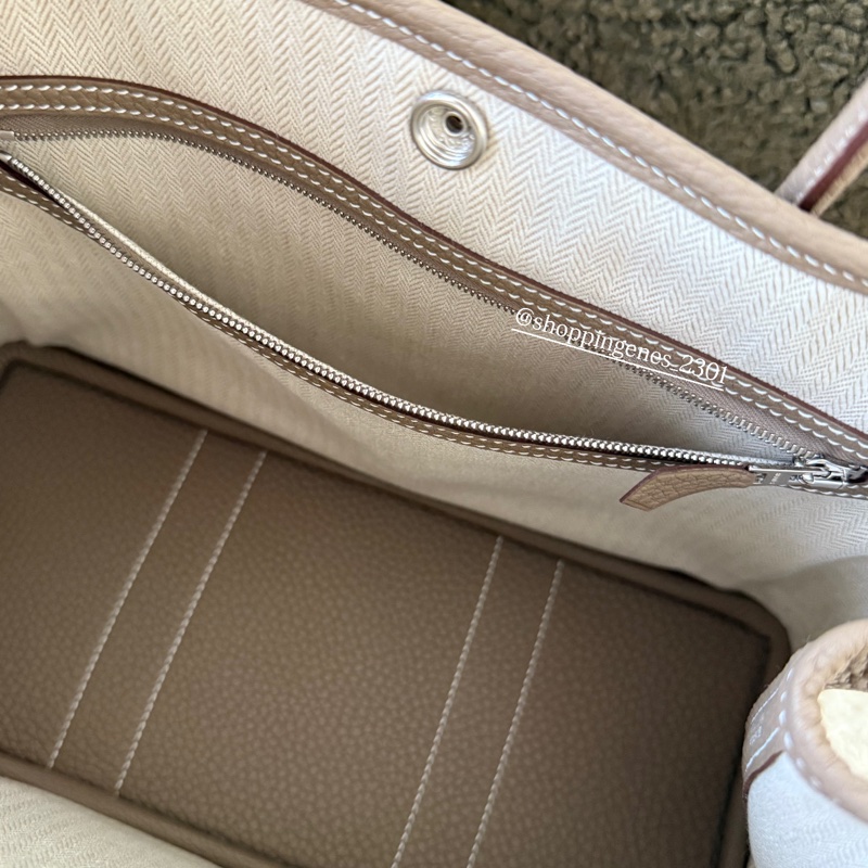 愛馬仕 Hermès 全新 garden party 30 大象灰 花園包-7