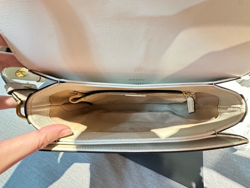 GUCCI  1955中號經典款  老花帆布馬鞍肩背包-5