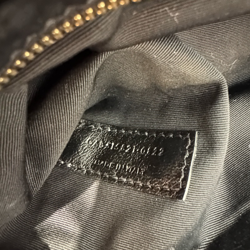 YSL 絎縫尼龍鏈帶包 經典黑金配 二用揹帶-8