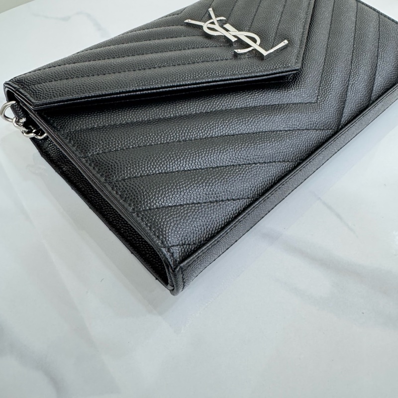 JK國際二手精品✨ YSL Woc 黑銀大款 22cm-8