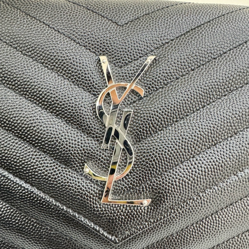 JK國際二手精品✨ YSL Woc 黑銀大款 22cm-14