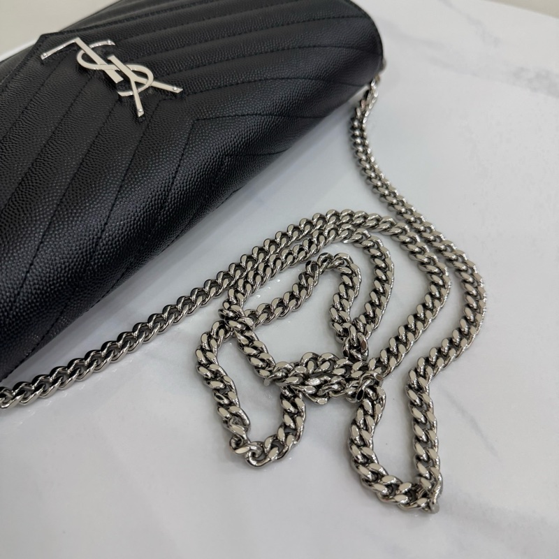 JK國際二手精品✨ YSL Woc 黑銀大款 22cm-20