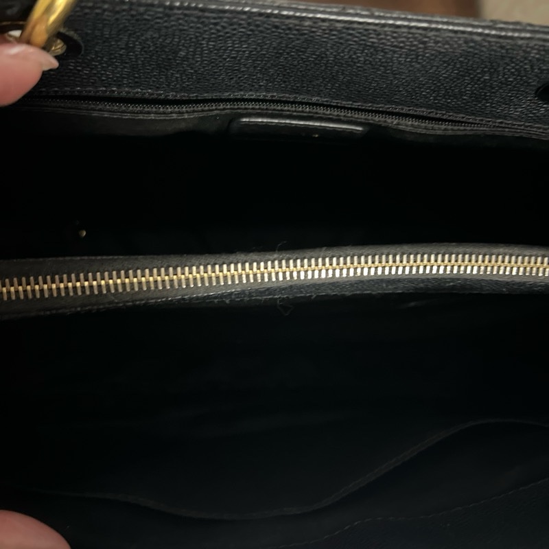 已絕版 CHANEL 黑色荔枝紋牛皮GST  豆腐包-8