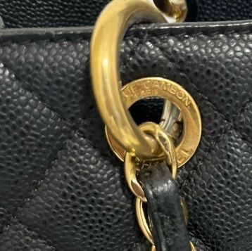 已絕版 CHANEL 黑色荔枝紋牛皮GST  豆腐包-14