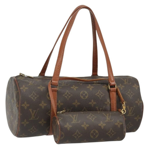 路易威登 Monogram Papillon 30 手提包 M51385 LV Auth ka1931V