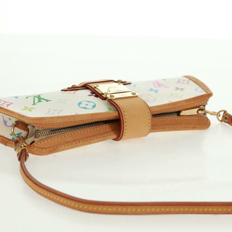 【日本直送】路易威登 Monogram Multicolor Shirley 單肩包 白色 M40049 正品 165408V-5