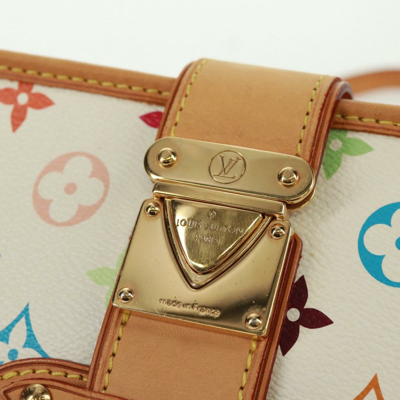 【日本直送】路易威登 Monogram Multicolor Shirley 單肩包 白色 M40049 正品 165408V-17