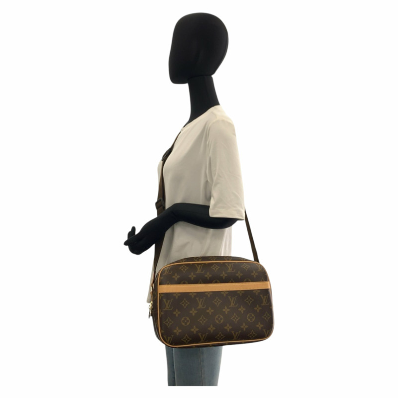 路易威登 Monogram Reporter PM 單肩包，棕色配金色五金，M45254，女士款-5