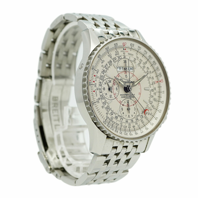 百年靈 Navitimer A21330 銀色錶盤男士腕錶-3