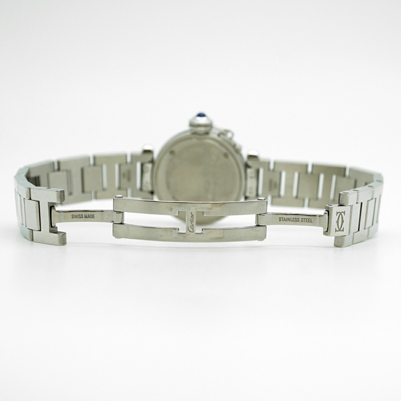 卡地亞 Miss Pasha W3140007 銀色錶盤小姐腕錶-3