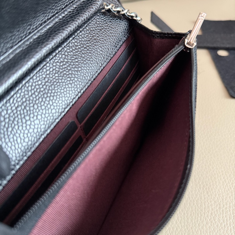 「M.Y精品」 Chanel 小香 WOC 鏈袋包 荔枝牛皮 黑銀-25