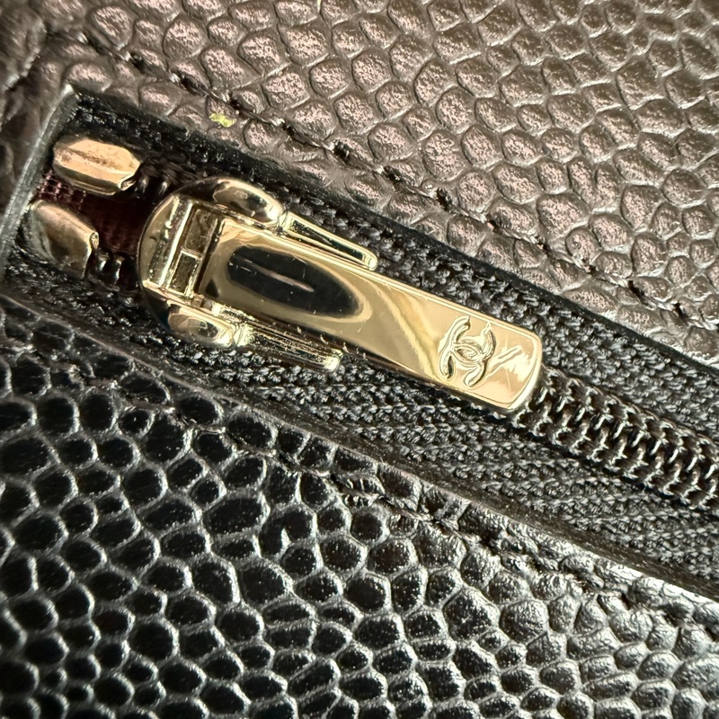 「M.Y精品」 Chanel 小香 WOC 鏈袋包 荔枝牛皮 黑銀-27