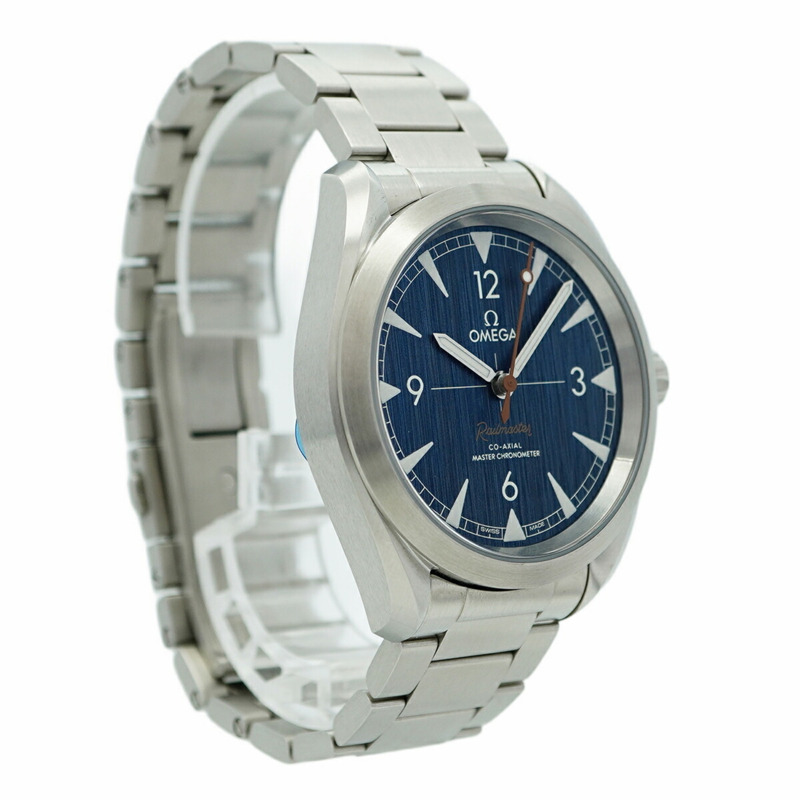 歐米茄 Railmaster 220.10.40.20.03.001 海軍藍錶盤男士腕錶-3