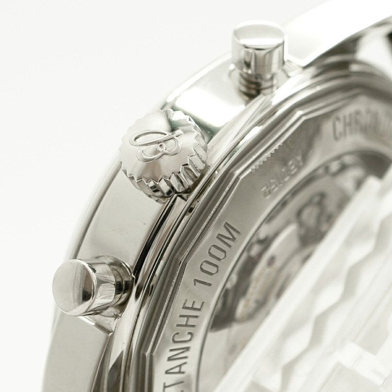 百年靈 Transocean AB0152 銀色錶盤男士腕錶-11